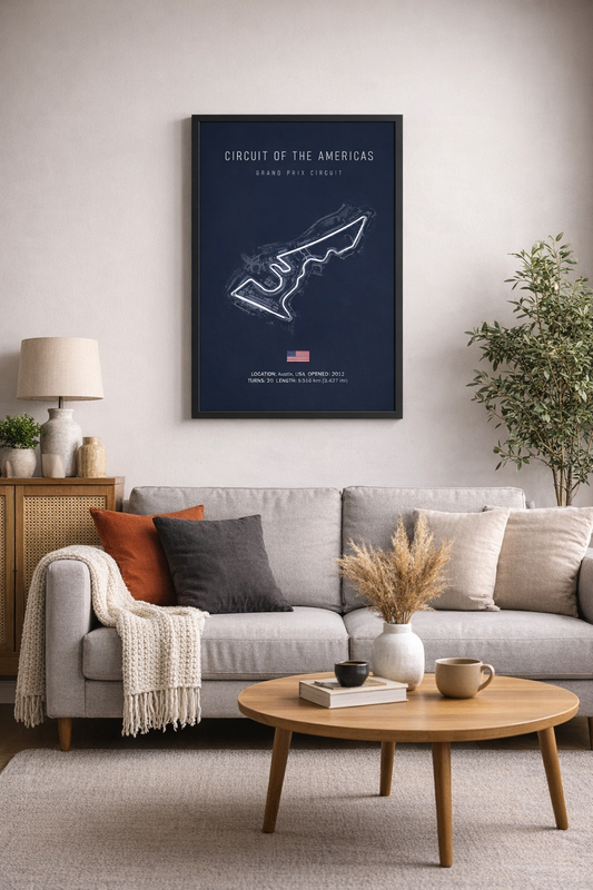 Circuit of the Americas F1 Track Wall Art