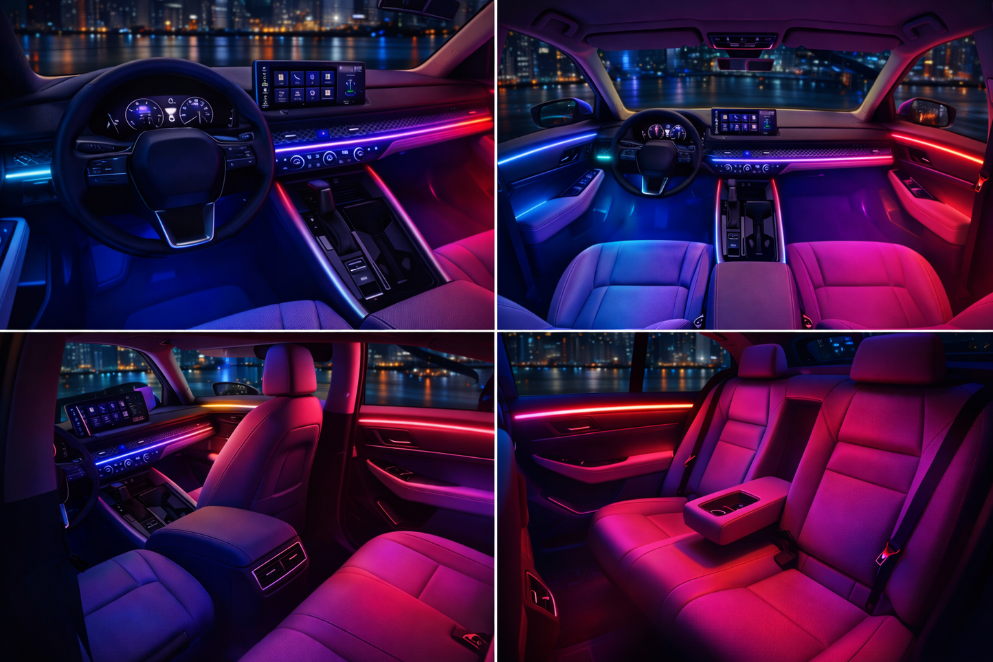 Car Interior Ambient Lighting System LED Kit