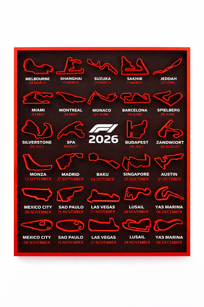 F1 2026 Race Calendar (3D)