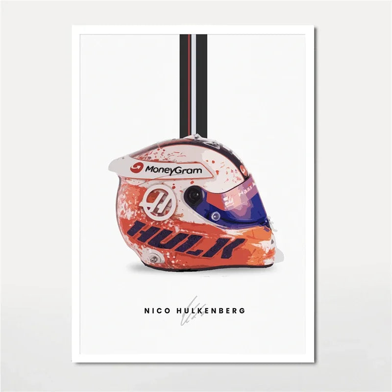 F1 Lando Norris Helmet Wall Art