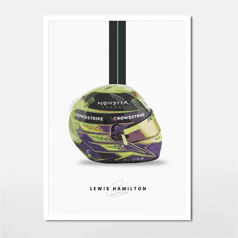 F1 Lando Norris Helmet Wall Art