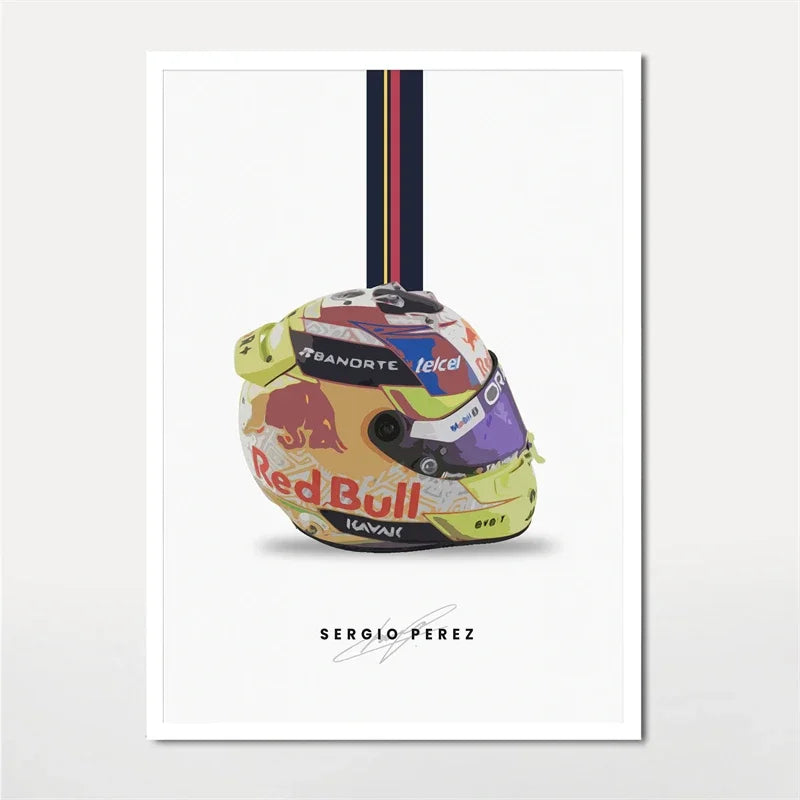 F1 Lando Norris Helmet Wall Art