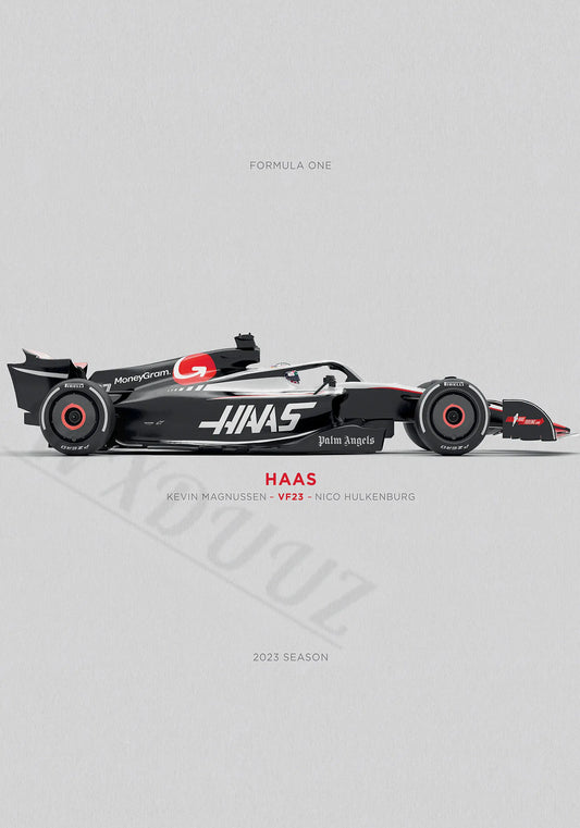 F1 Haas (Kevin Magnussen) Car Wall Art