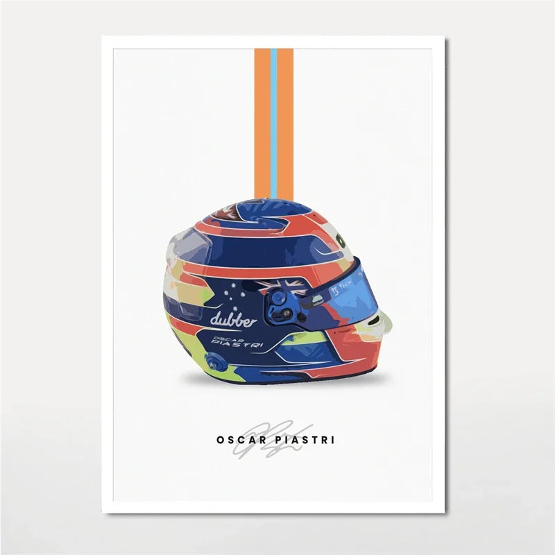 F1 Lando Norris Helmet Wall Art