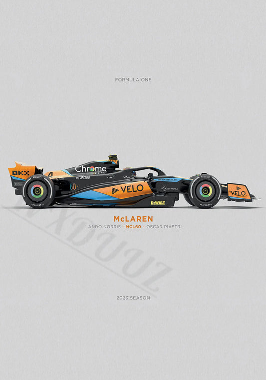 F1 McLaren (Lando Norris) Wall Art