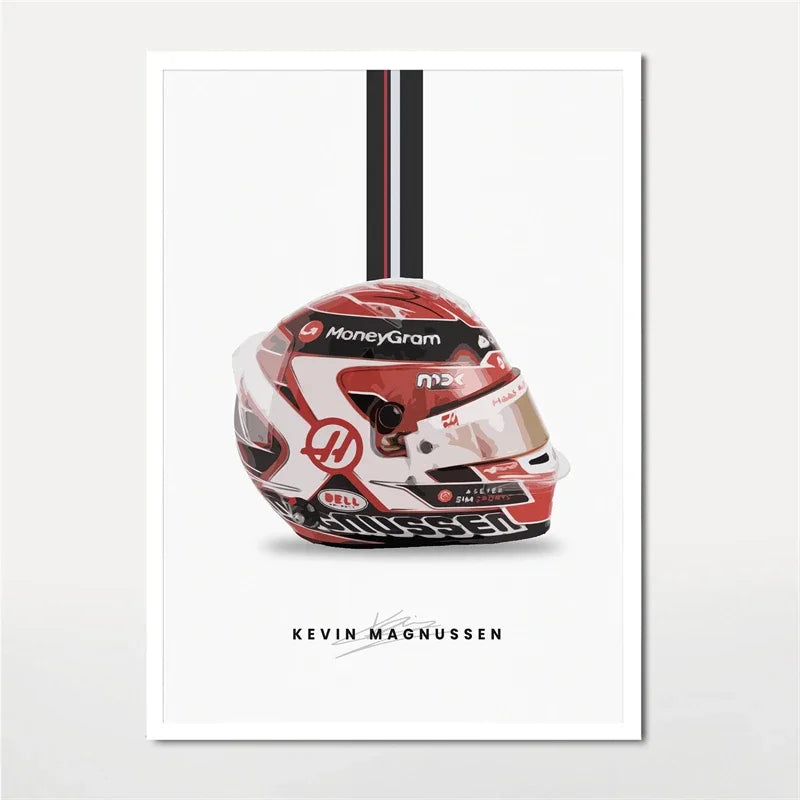 F1 Kevin Magnussen Helmet Wall Art