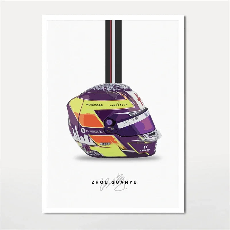 F1 Lando Norris Helmet Wall Art