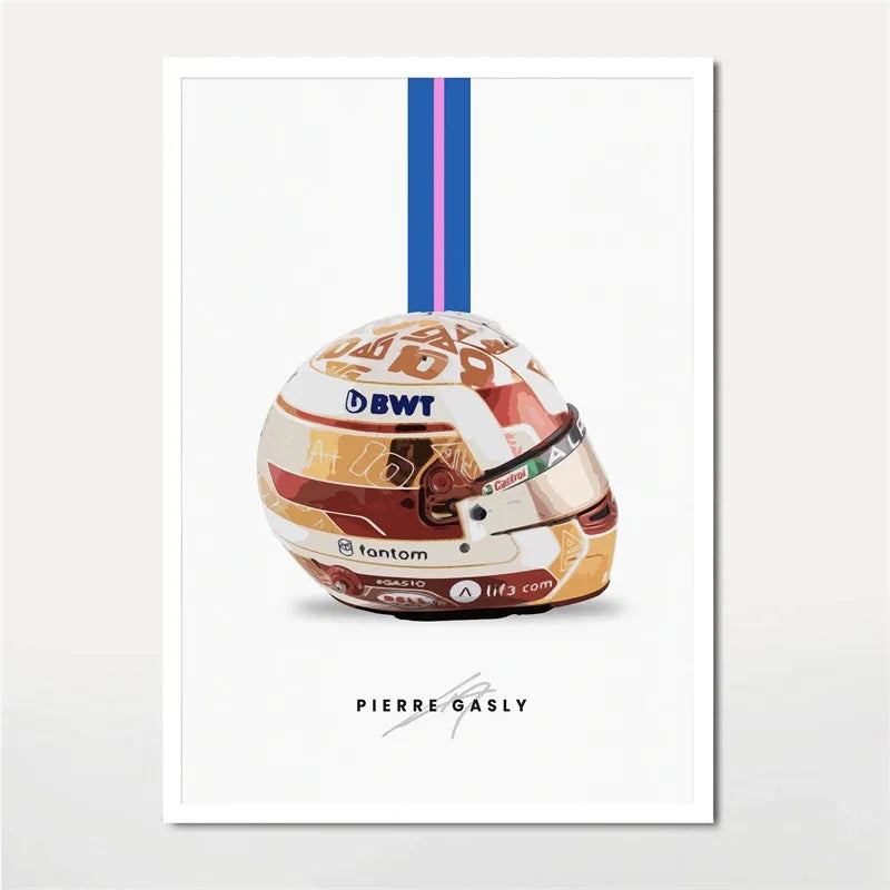 F1 Lando Norris Helmet Wall Art