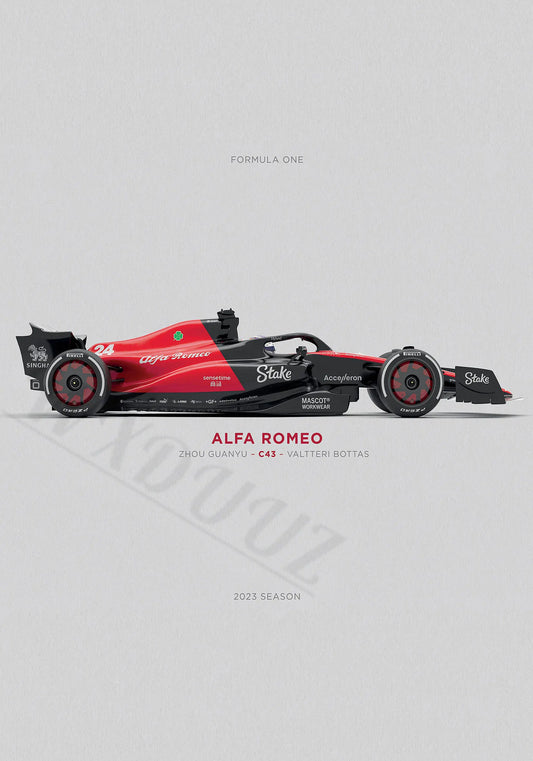 F1 Alfa Romeo (Zhou Guanyu) Wall Art
