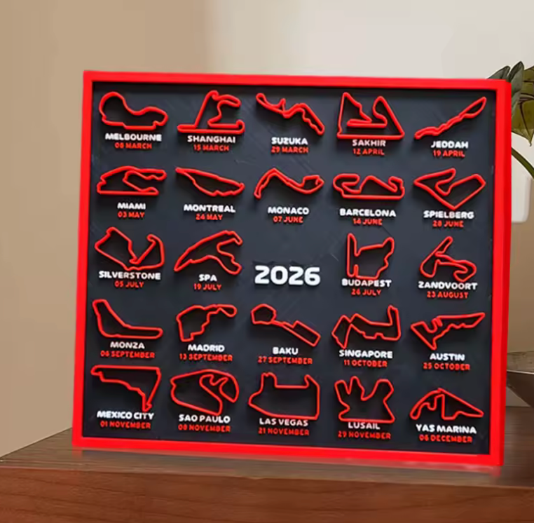 F1 2026 Race Calendar (3D)