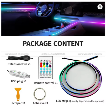 Car Interior Ambient Lighting System LED Kit