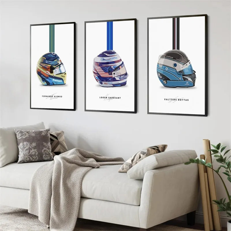 F1 Lando Norris Helmet Wall Art
