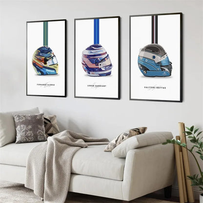 F1 Lando Norris Helmet Wall Art